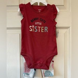 Carter’s short sleeve onesie and pants set